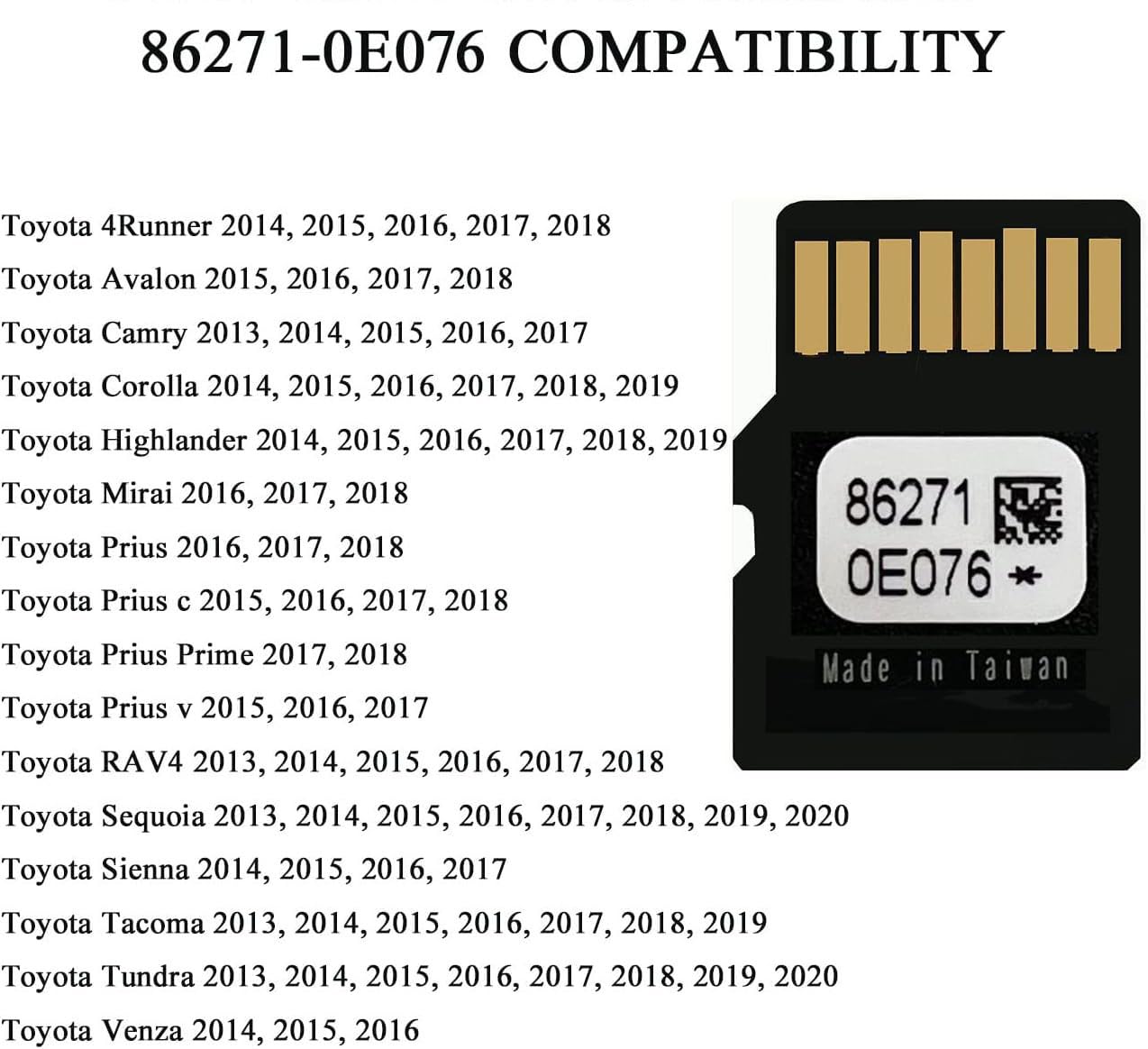 Thcbme 2024 Navigation Sd Card Compatible With 4 Runner Map Updated | Usa Canada | 86271 0E076