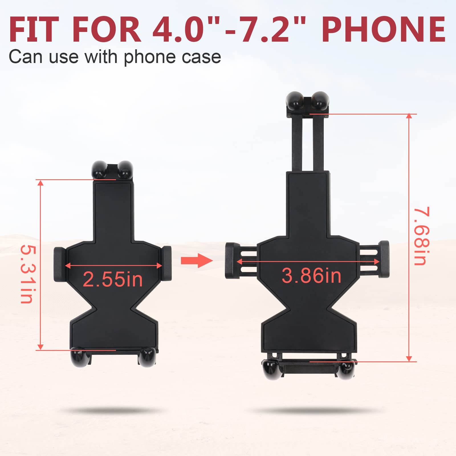 Momi Rac Gp Utv Phone Mount   360 Adjustable Heavy Duty Phone Holder Fit For 1.75 2 Inch Utv Roll Bar Compatible With Can Am Mav