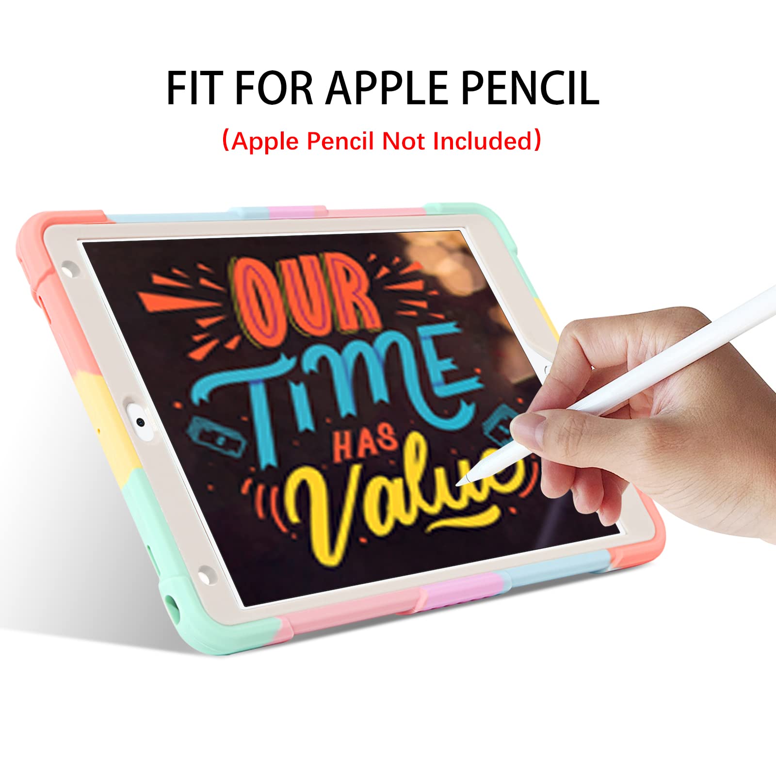 Duedue For Ipad Air 2 Case For Kids, Ipad 6Th/5Th Generation Case 2017/2018, Butterfly Wings Kickstand With Pencil Holder Heavy