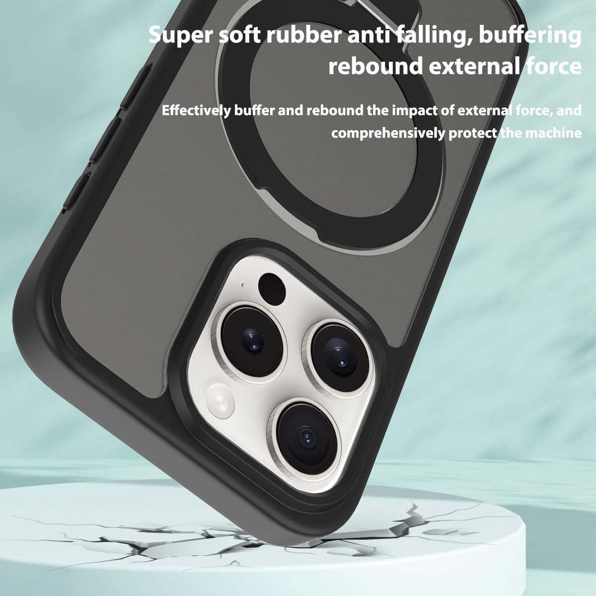 Pinlisheng Magnetic Stand For Iphone Se Case 2022/3Rd/2020/2Nd Gen, Iphone 8/7 Case [Military Grade Drop Tested] Translucent Bac