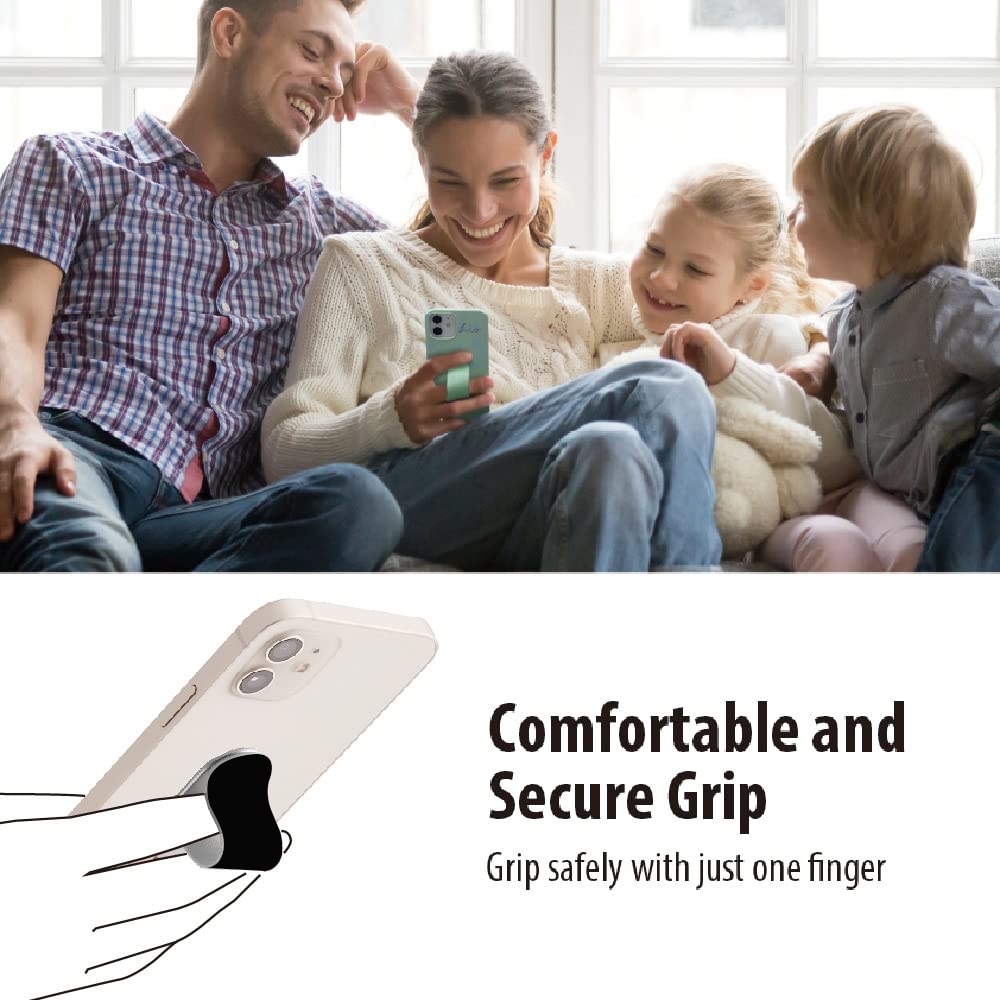 Momostick Flatstick, Cell Phone Finger Grip Strap Holder For Hand, Cell Phone Stand, New Slim Finger Loop Selfie Grip Compatible