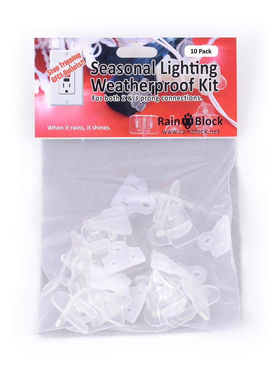 Seasonal Lighting Weatherproof Kit (25 Pack)   Outdoor Extension Cord Gasket And Plugs & Christmas Light Weatherproof Gasket, Gf