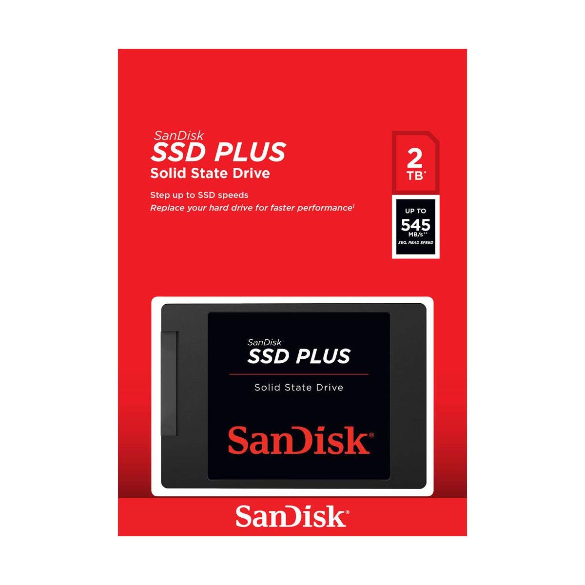 Sandisk Ssd Plus 2Tb Internal Ssd   Sata Iii 6 Gbs 2.57Mm Up To 545 Mbs   Sdssda 2T00 G26