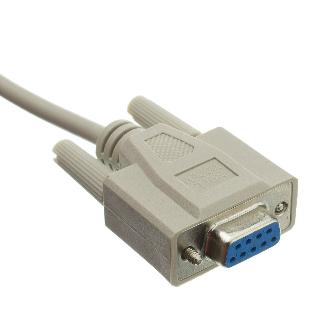 Cablewholesale Null Modem Cable, Db9 Male To Db9 Female Serial Cable, Ul Rated, 8 Conductor, Beige, Db9 Serial Null Modem Cable