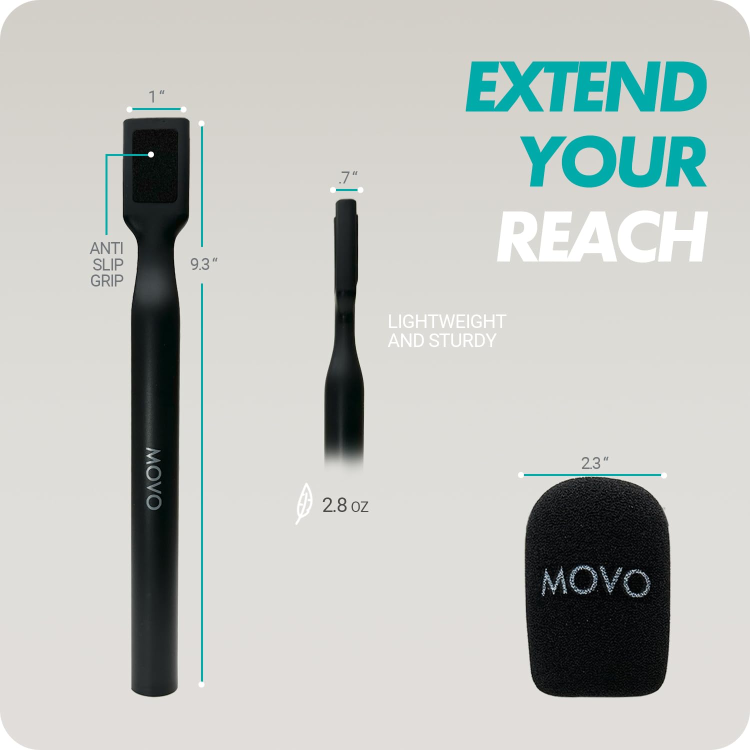 Movo Wmx Hm Wireless Interview Microphone Adapter W/Mic Flag   Compatible With Dji Mic, Rode Wireless Go, Hollyland Lark, And Mo