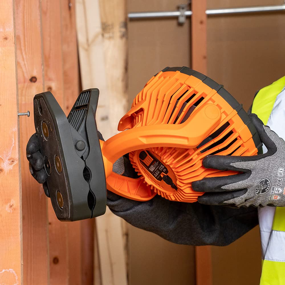 Klein Tools Pjsfm2 Lithium Battery Operated Fan, Rechargeable Mini Usb Fan With Clip On, Hang Hole, And Magnet Mounting, Portabl