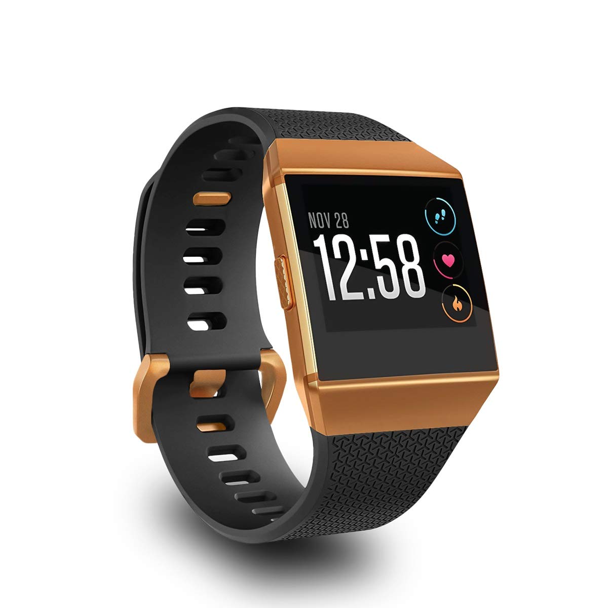 Aiunit Compatible Ionic Bands For Men Women Black Large With Burnt Buckle, Replacement Strap Sport Accessory Wristband For Ionic