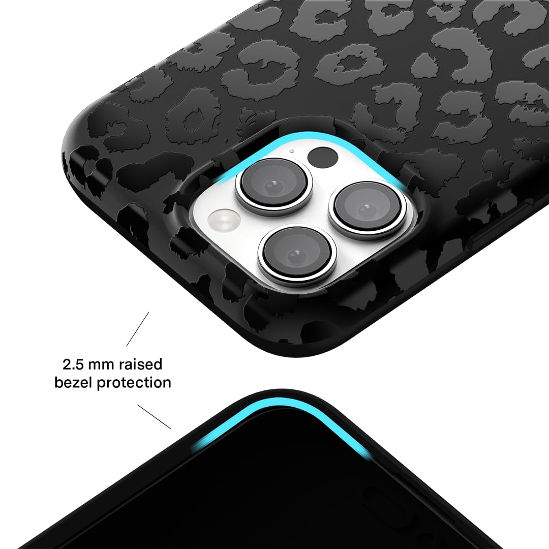 Velvet Caviar Black Leopard Cheetah Print Phone Case For Iphone 16 Pro Max   Cute Girly Protective Designer Cover For Women   Co