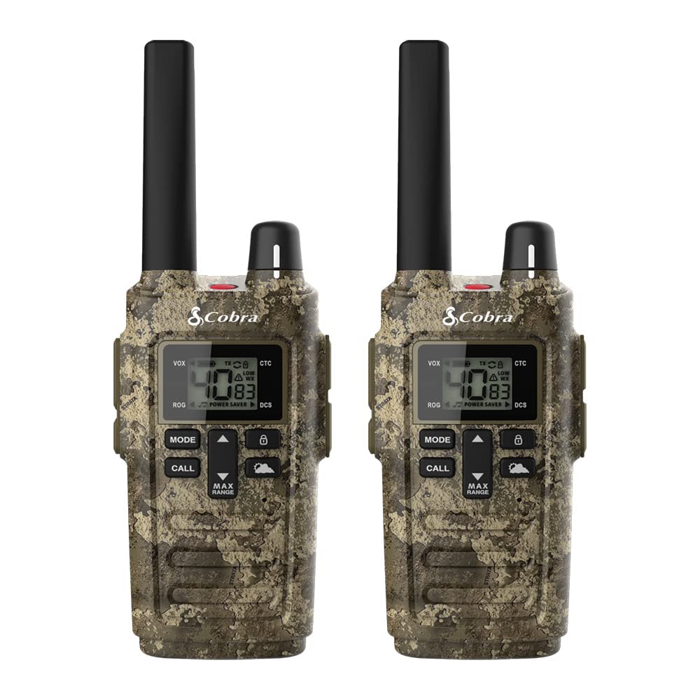 Cobra 32 Mile, Rugged Two Way Radio, Truetimber Strata, 2 Pack
