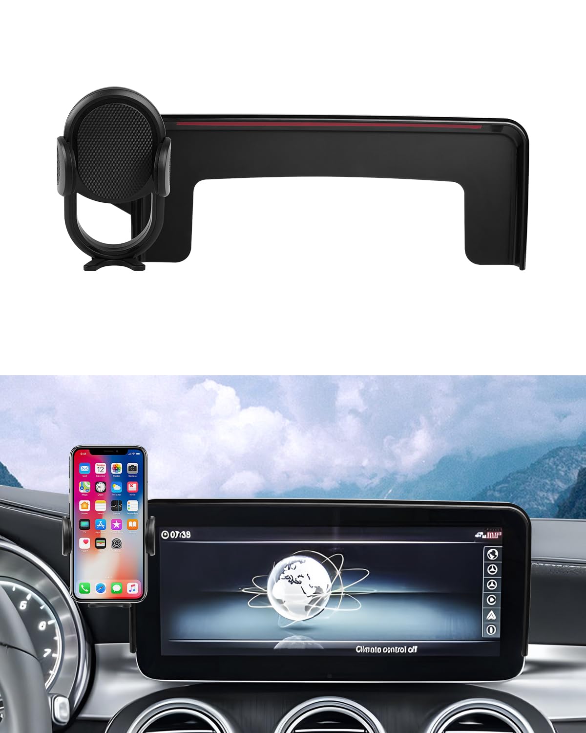 Autorder Custom Fit For Car Phone Holder 2019 2022 Mercedes Benz C Class Glc/2021 2022 V Class Accessories Phone Mount 10.25'' S