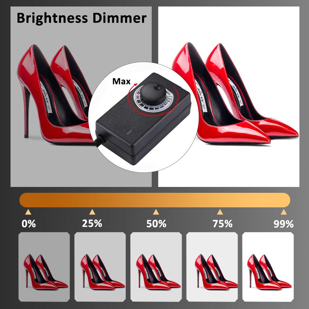 Duclus Portable Photo Studio Box 24'' X 24'', Adjustable Light Box With 120Pcs Smd Led Beads, Photo Shooting Tent With White Lig