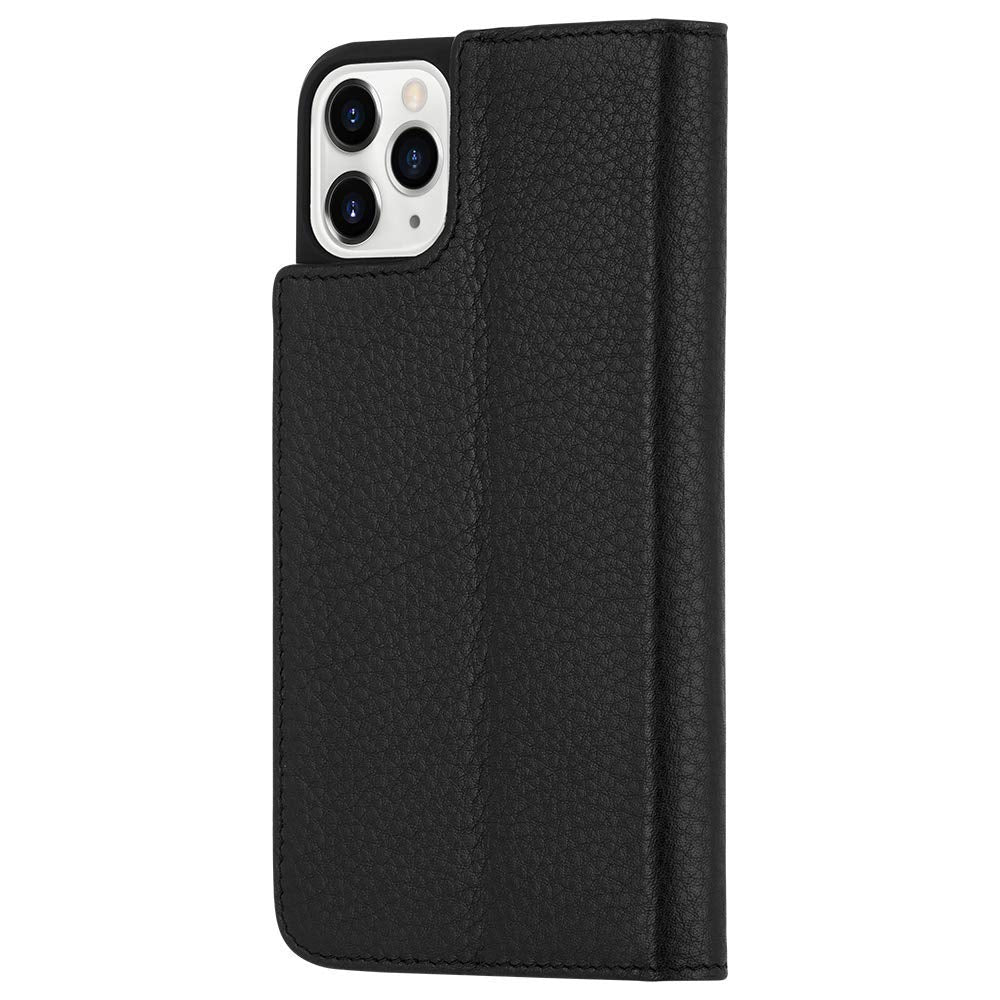 Case Mate   Leather Wallet Folio   Folio Case For Iphone 11 Pro Max   6.5 Inch   Black Leather