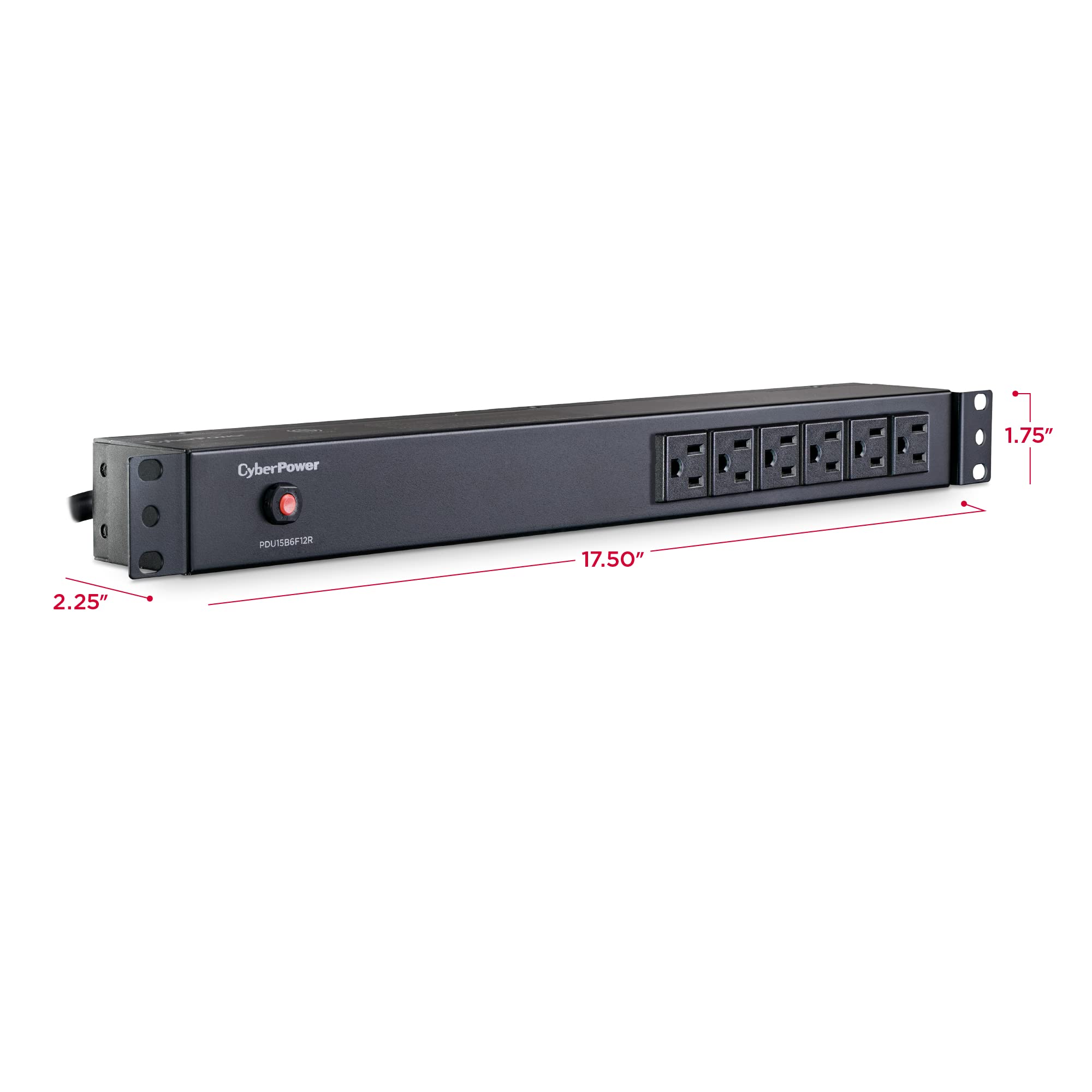 Cyberpower Pdu15B6F12R Basic Pdu, 100 125V/15A, 18 Outlets, 1U Rackmount