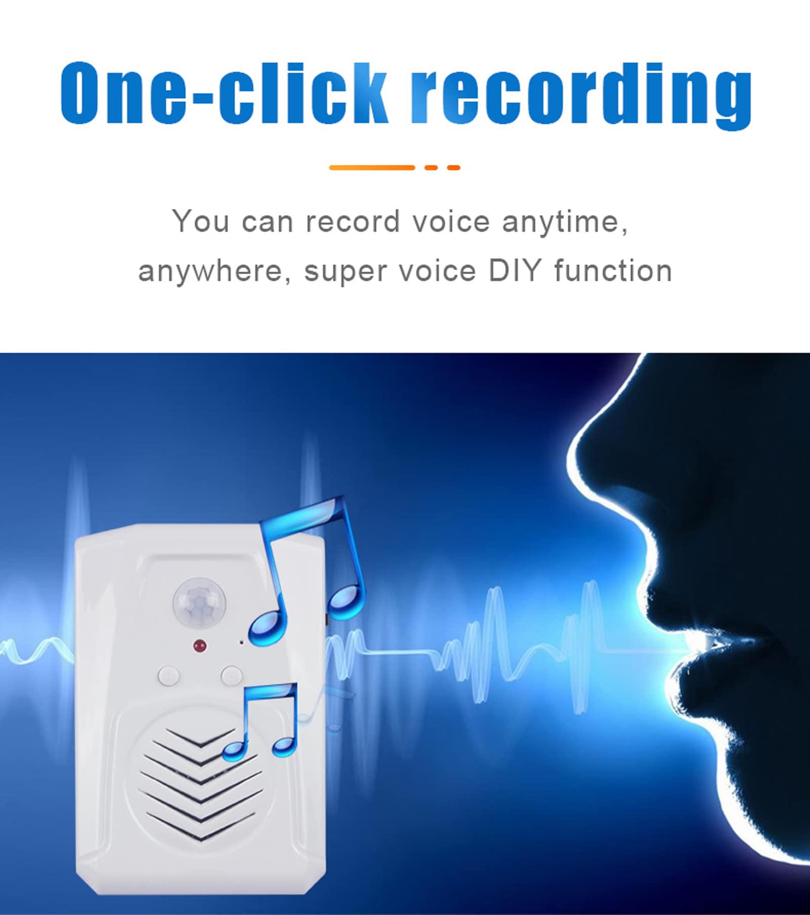 Motion Activated Voice Player   Voice Recordable Pir Infrared Motion Sensor Detector With Multi Track Playback,Home Safety Remin