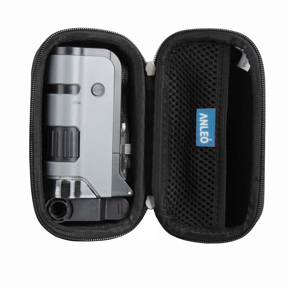 Anleo Hard Travel Case For Carson Microflip 100X 250X Led Uv Lighted Pocket Microscope