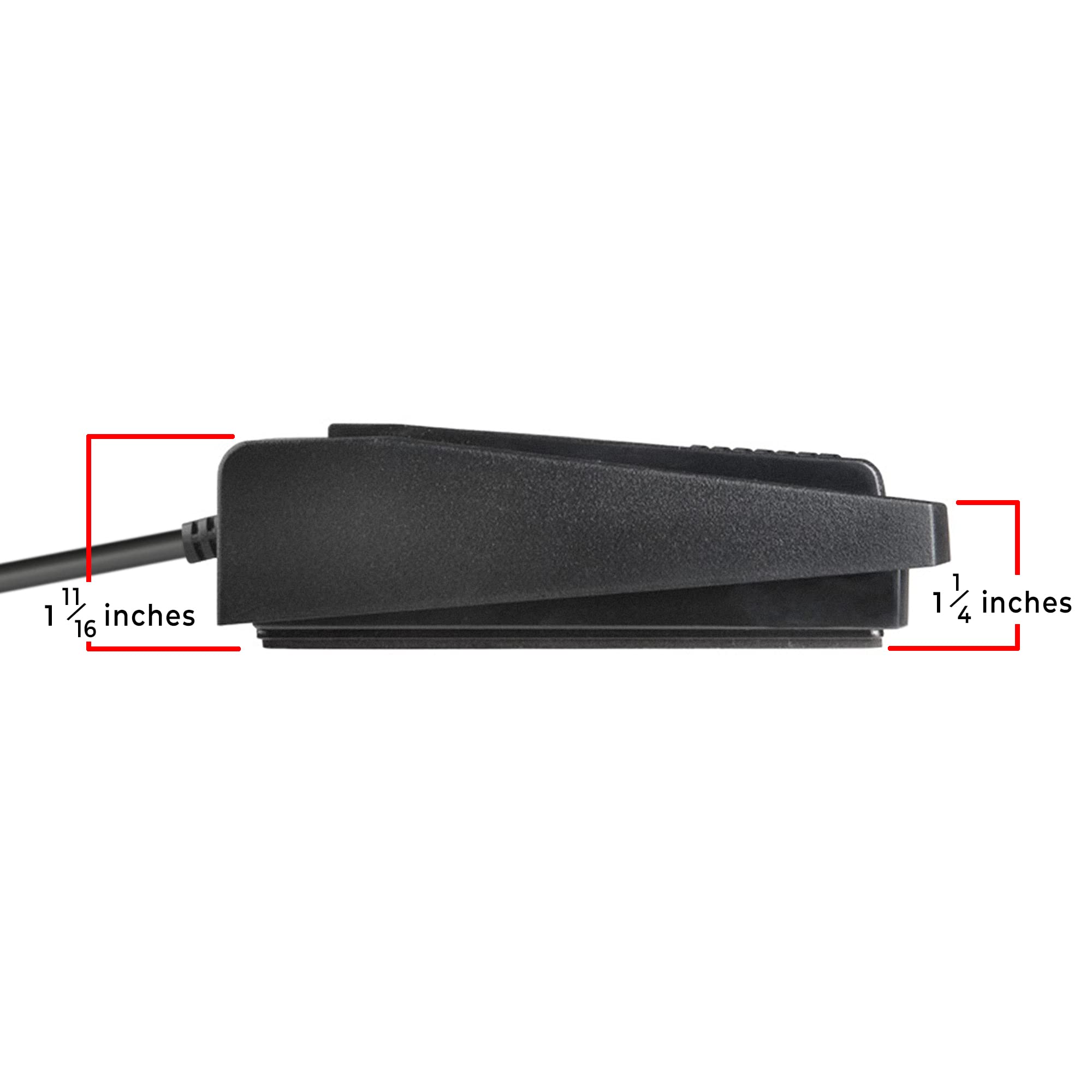 Ecs | Advanced 3 Button Programmable Foot Pedal   Court Reporting, Transcription, Dictation, Pathology, Radiology, Ultrasound, D