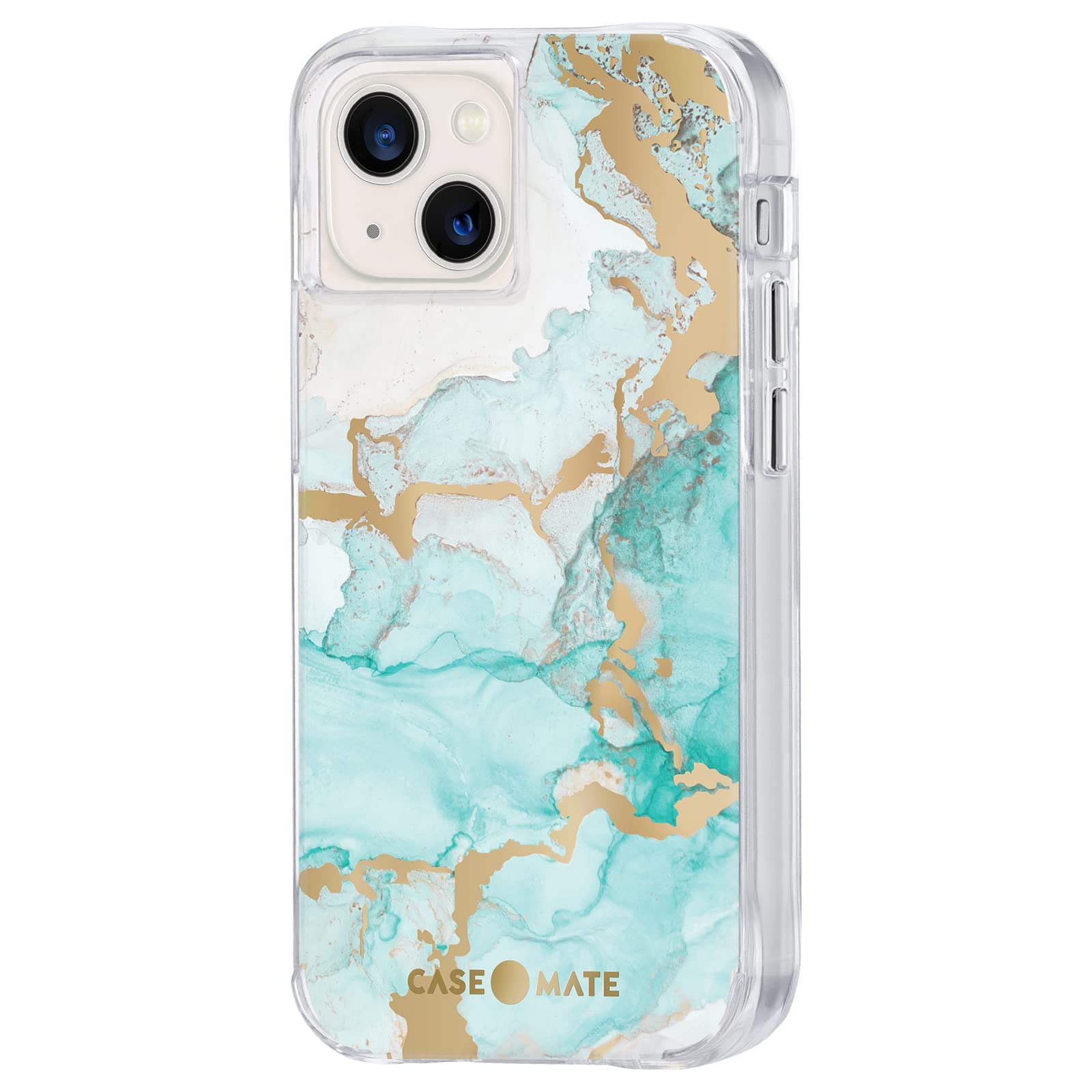 Case Mate   Tough Prints   Case For Iphone 13 Mini   Gold Foil Elements   10 Ft. Drop Protection   5.4 Inch   Ocean Marble