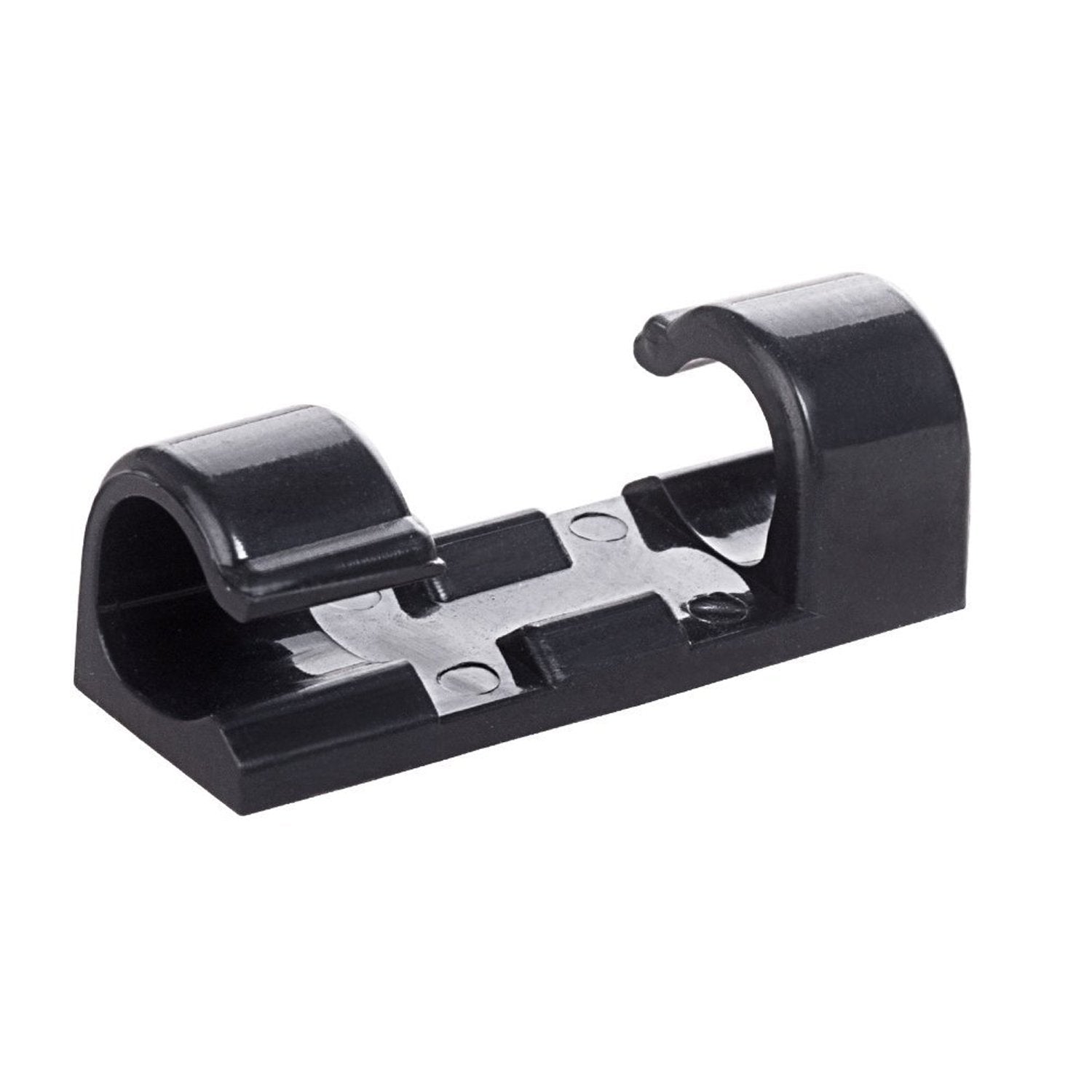 Syga 60 Pcs SelfAdhesive Cable Clips Organizer Drop Wire Holder Cord Management System (Black)