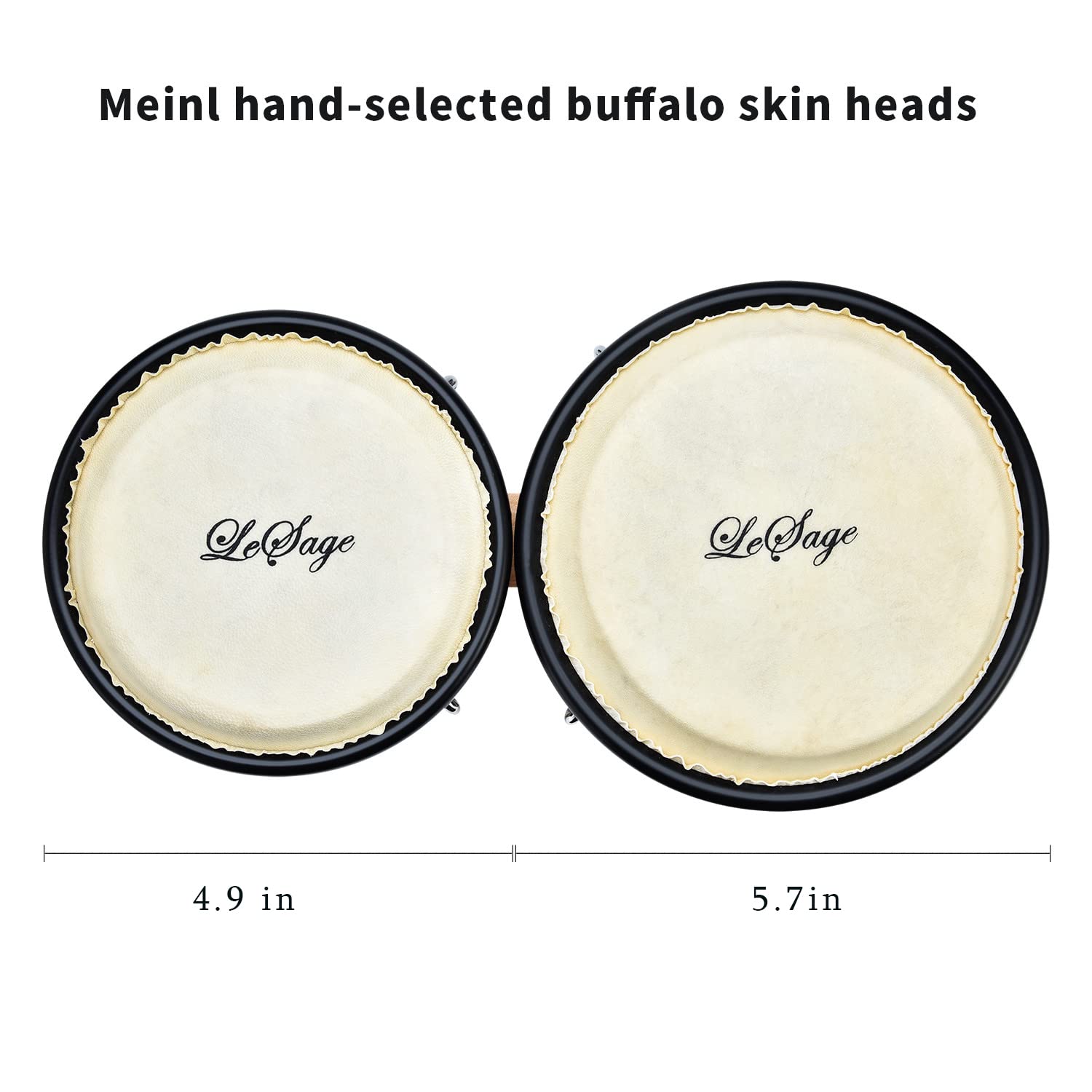 Lesage Bongos Drum For Adults Kids Beginner Bongos Starter 4 In And 5 In Natural Wood Professional Musical Instruments Bongos Dr