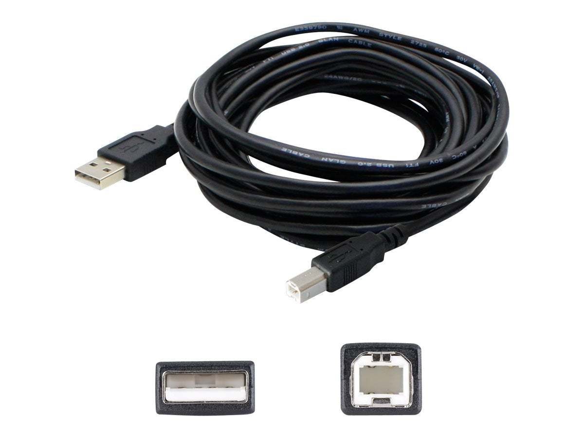 Add-On Computer 1.82m 6.00 USB 2.0 (A) Male to USB 2.0 (B) Male Black Cable (USBEXTAB6)