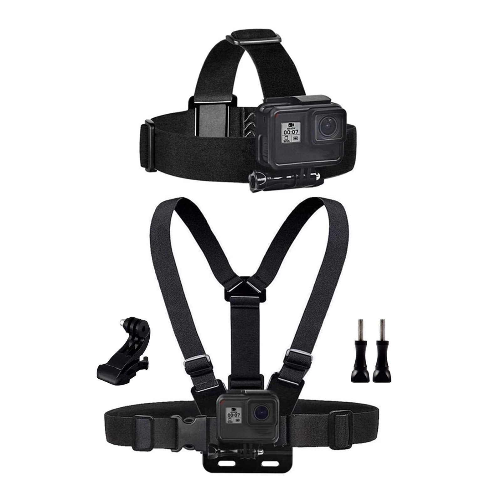 Dream Bull Chest Mount Harness Chesty Vest Head Mount Strap For Action Camera Compatible With Gopro Hero 12,11,10,9,8,Max,Go Pro