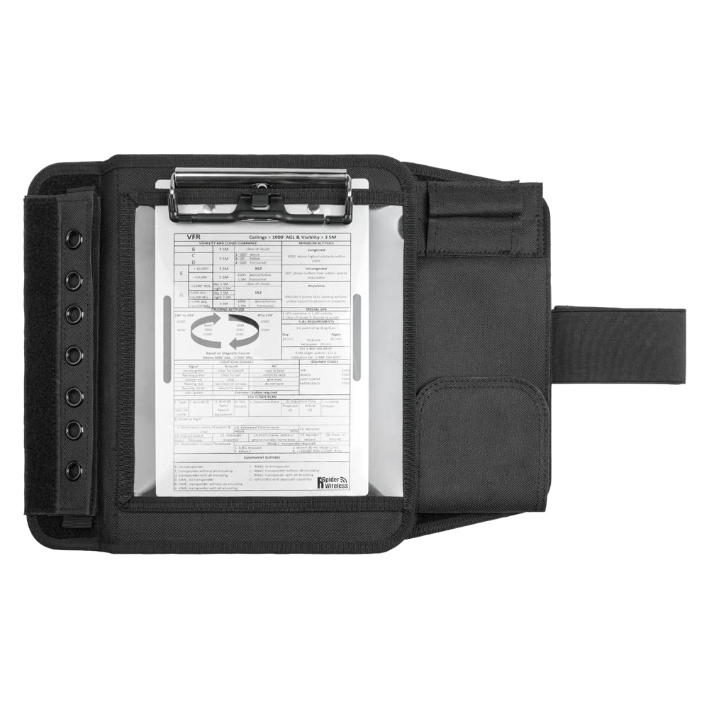 R Spider Wireless Pilot Kneeboard, Includes Aluminum Clipboard. Fits Ipad Pro 9.7, 10.5, 11, Ipad And Ipad Air 1/2/3/4/5/6, And