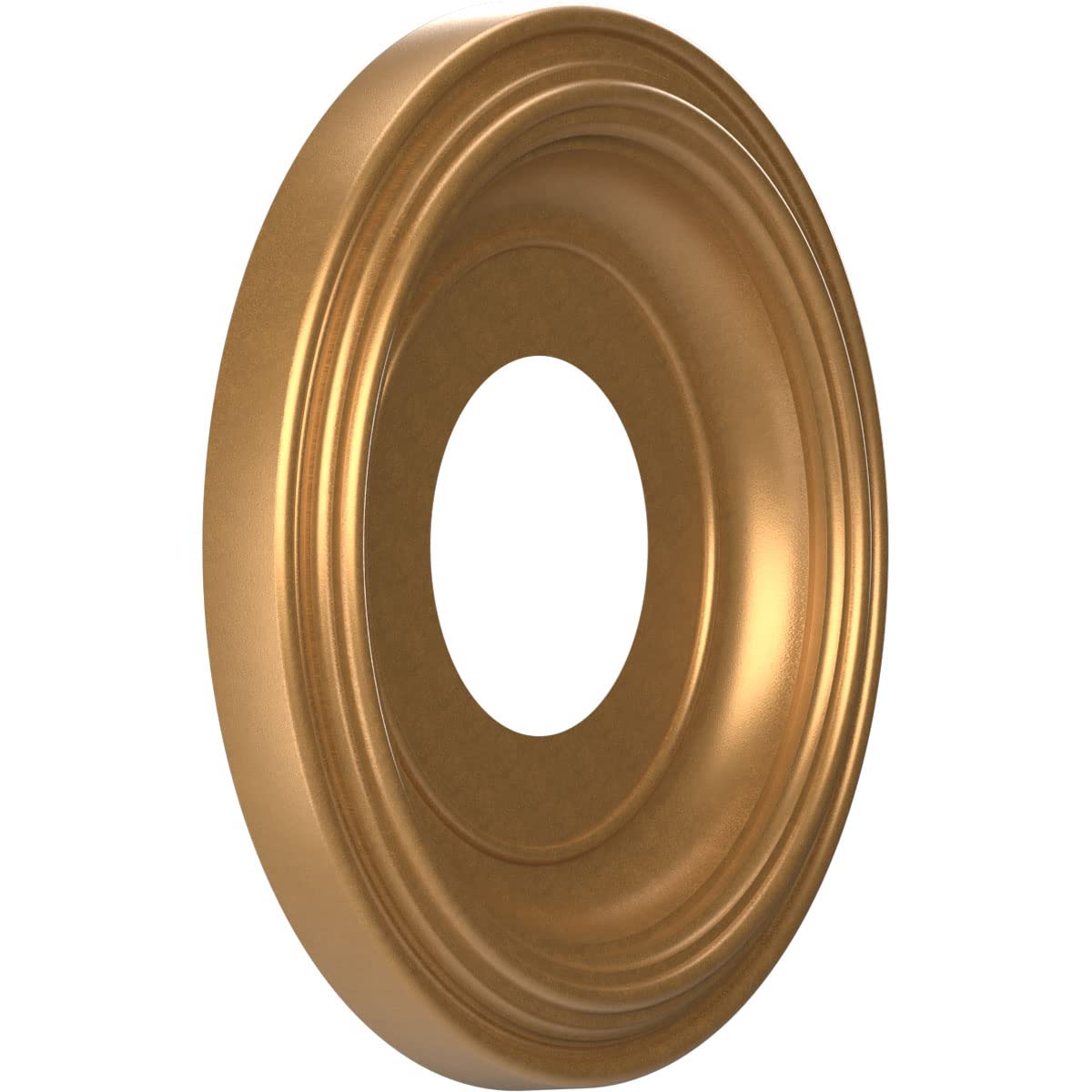 Ekena Millwork 10Od X 3 1/2Id X 1 1/8P Traditional Thermoformed Pvc Ceiling Medallion (Fits Canopies Up To 5 1/2), Bright Coat G