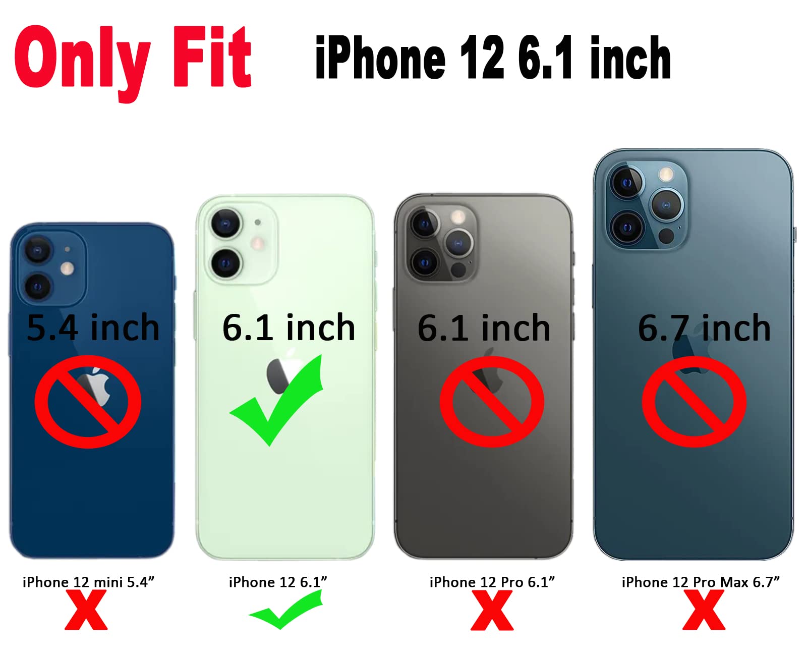 Qokey For Iphone 12 Case 6.1'' Curly Wave Edge Design Transparent Bling Glitter Star Shiny Case Cute Clear Transparent Full Prot