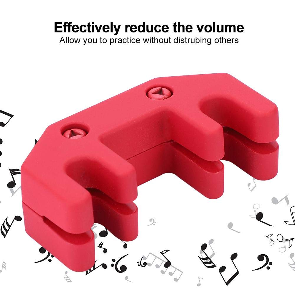 Otto Violin Mute Combo - Metal & Rubber Mutes For 1/2, 3/4, 4/4 Violins - Red