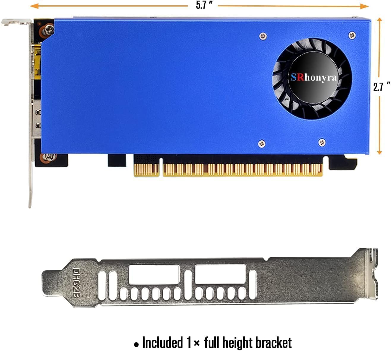 Srhonyra Geforce Gtx 1050 Ti 4Gb Hdmix2 Low Profile Video Card Sff Gpu Gddr5 Dual Monitor Display Graphics Card 128 Bit Pcie 3.0