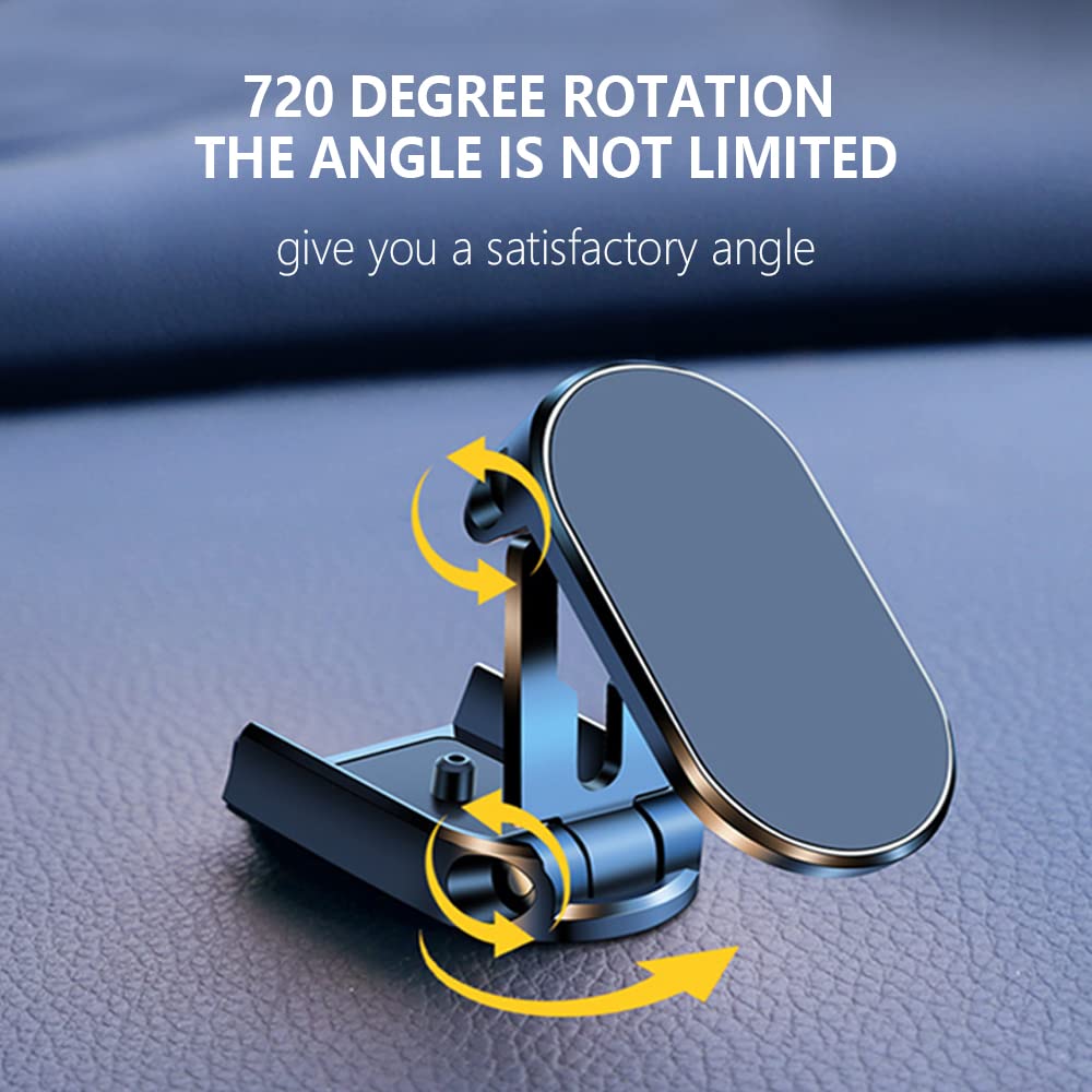 Magnetic Phone Holder For Car,Foldable Phone Mount Multi Functional 360