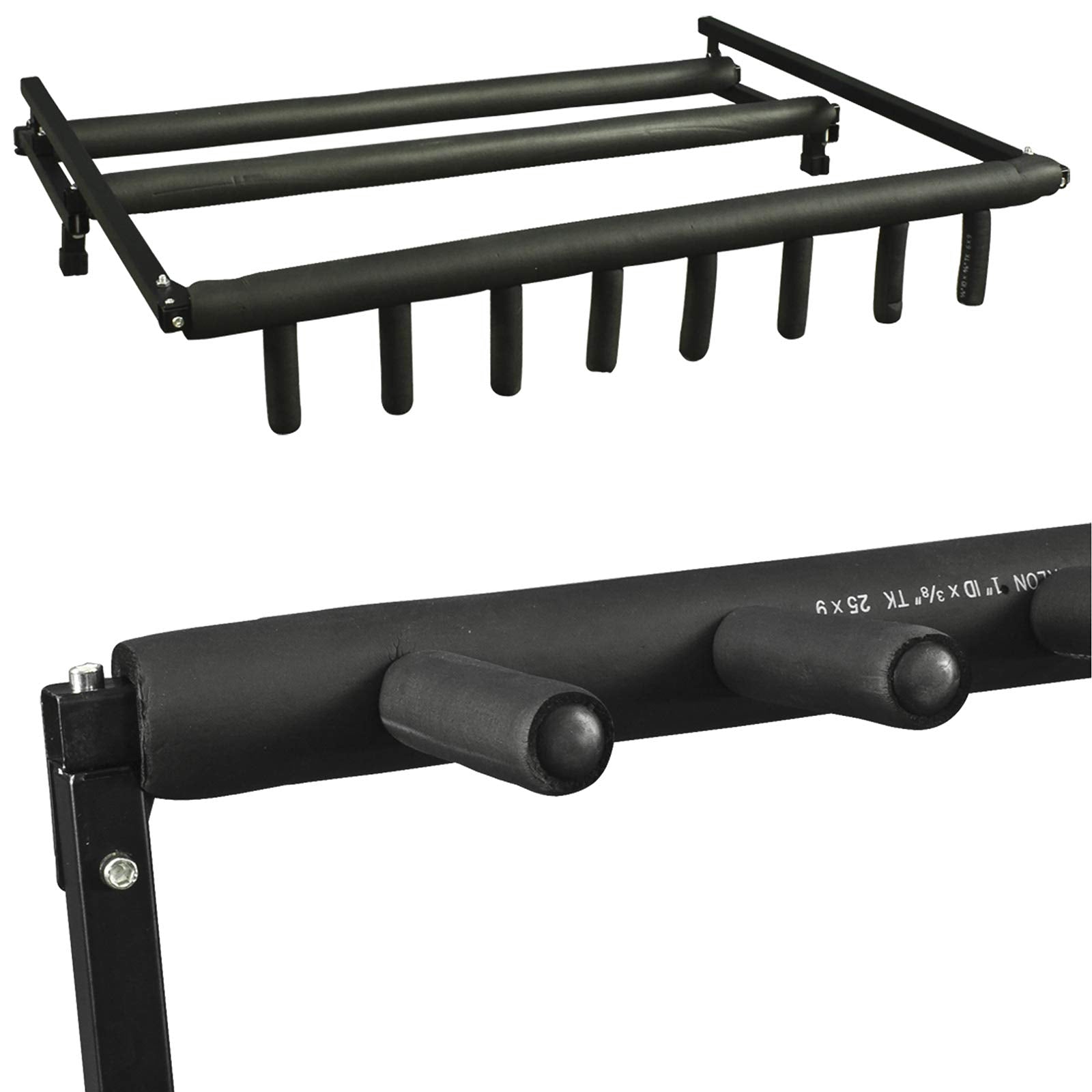 Best Choice Products 7 Guitar Folding Portable Storage Organization Stand Rack Display Decor For Acoustic, Bass, Electric Guitar