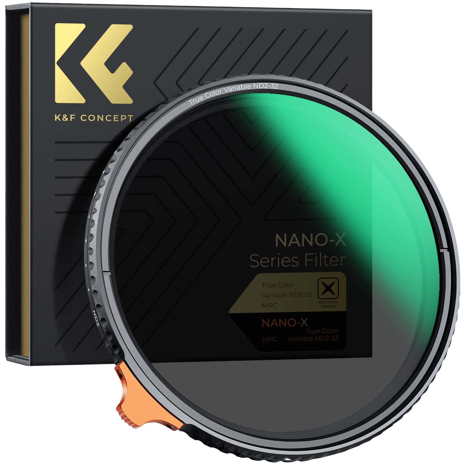 K&F Concept 67Mm True Color Variable Nd2 32 (1 5 Stops) Nd Lens Filter, Adjustable Neutral Density Filter With 28 Multi Layer Co