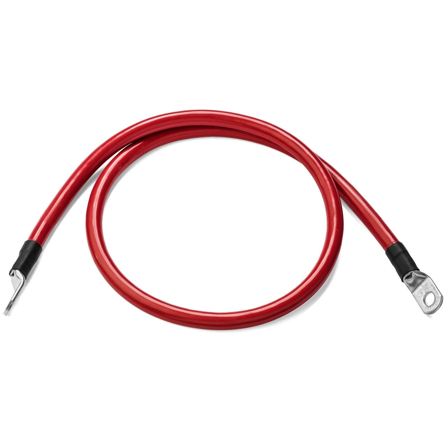 Spartan Power Red 1 Foot 1/0 Awg Battery Cable, Positive Only 3/8 M10