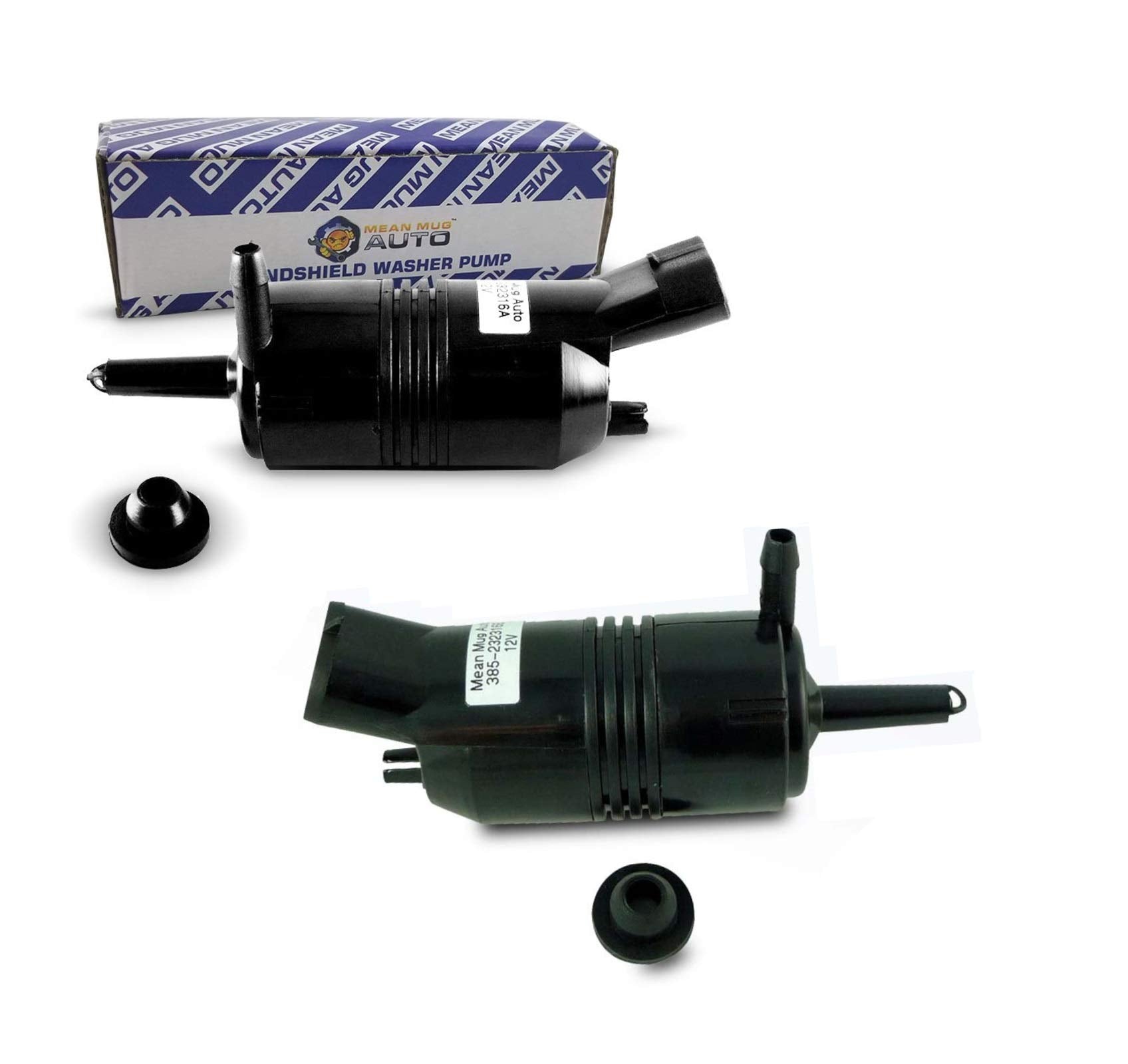 Mean Mug Auto 16212 6322A Front And Rear Windshield Washer Pumps Wgrommet   Compatible With Chevrolet, Gmc, Buick, Pontiac   Rep