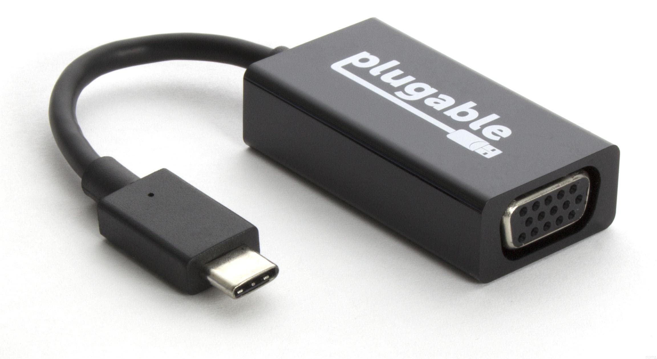 Plugable USB C to VGA Adapter - Driverless, Compatible with 2018 iPad Pro, 2018 MacBook Air, 2018 MacBook Pro, Surface Book 2, T