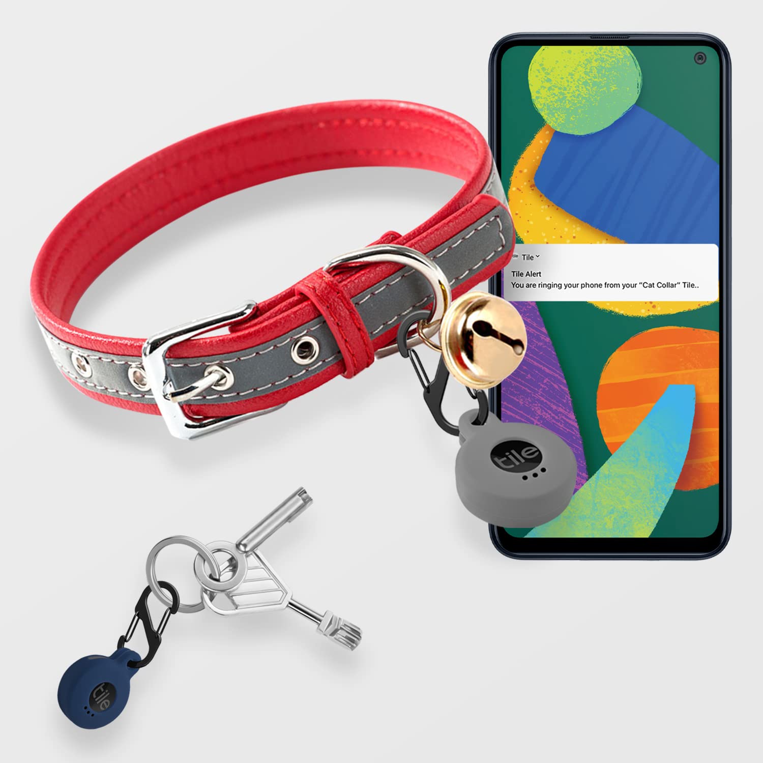 Geiomoo Silicone Cover Compatible With Tile Sticker 2022, Protective Case With Carabiner (2 Pack Navy Blue+Oatmeal)