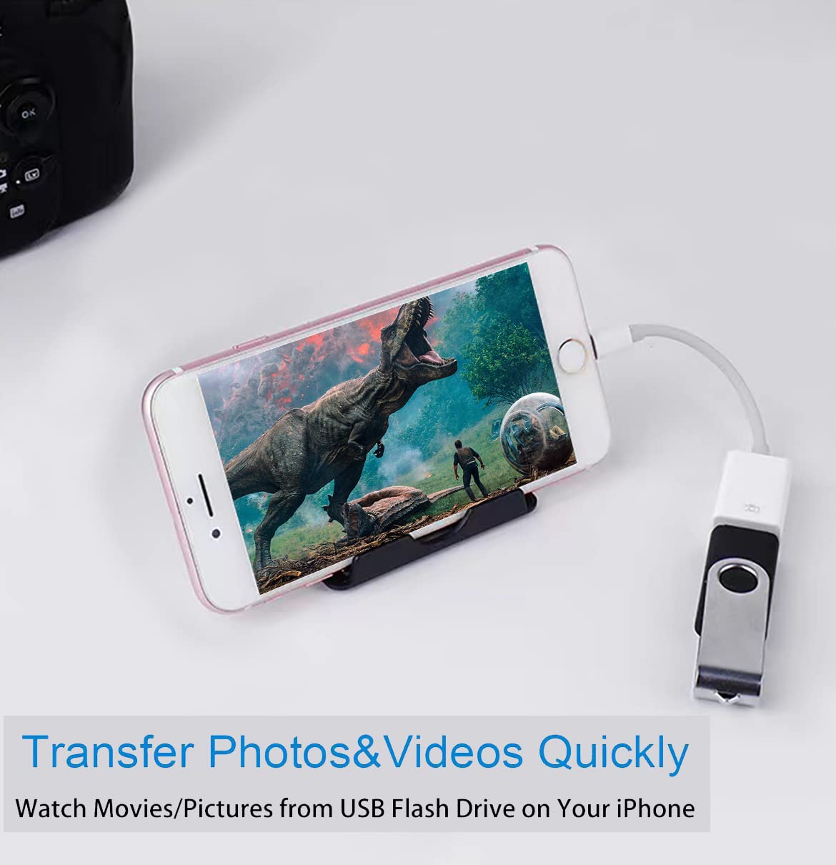 Lightning To Usb Camera Adapter, Apple Mfi Certified Usb 3.0 Otg Dongle Cord For Iphone 13 12 11 X Xs Xr 8 Plus, Ipad To Connect