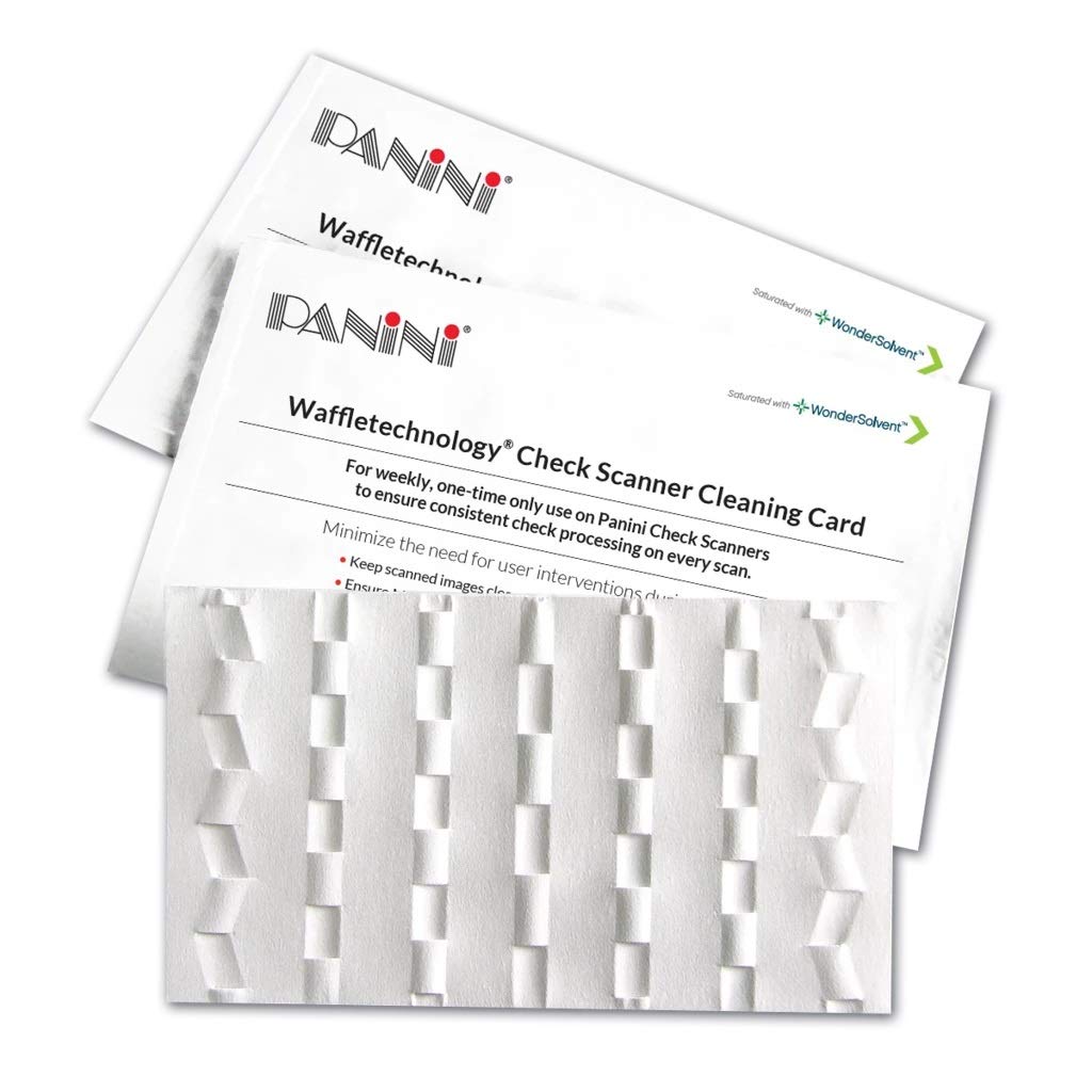 Panini Check Scanner Cleaning Cards Featuring Waffletechnology (15 Cards)