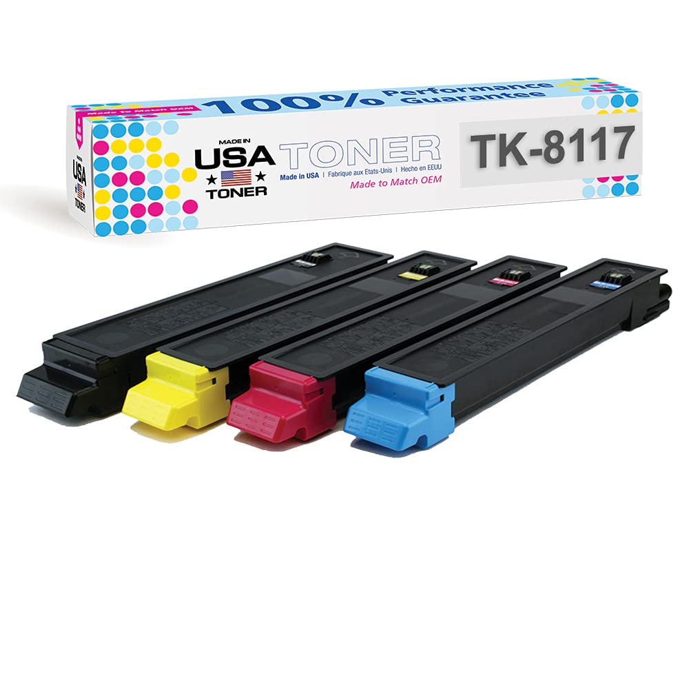 Made In Usa Toner Compatible Replacement For Use In Kyocera Ecosys M8130Cidn, Ecosys M8124Cidn, Tk 8117, Tk 8117C, Tk 8117M, Tk 