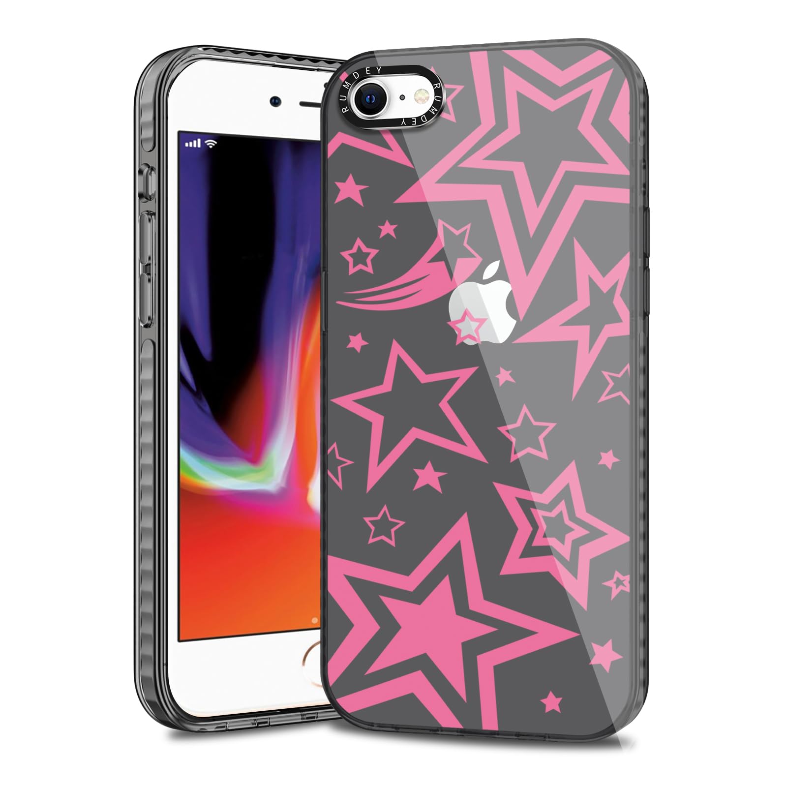 Rumdey 2 Pack Cute Stars Phone Case For Apple Iphone 7/8 / Se 2020 / Se 2022 4.7 Inches, Soft Slim Fashion Protective Phone Cove