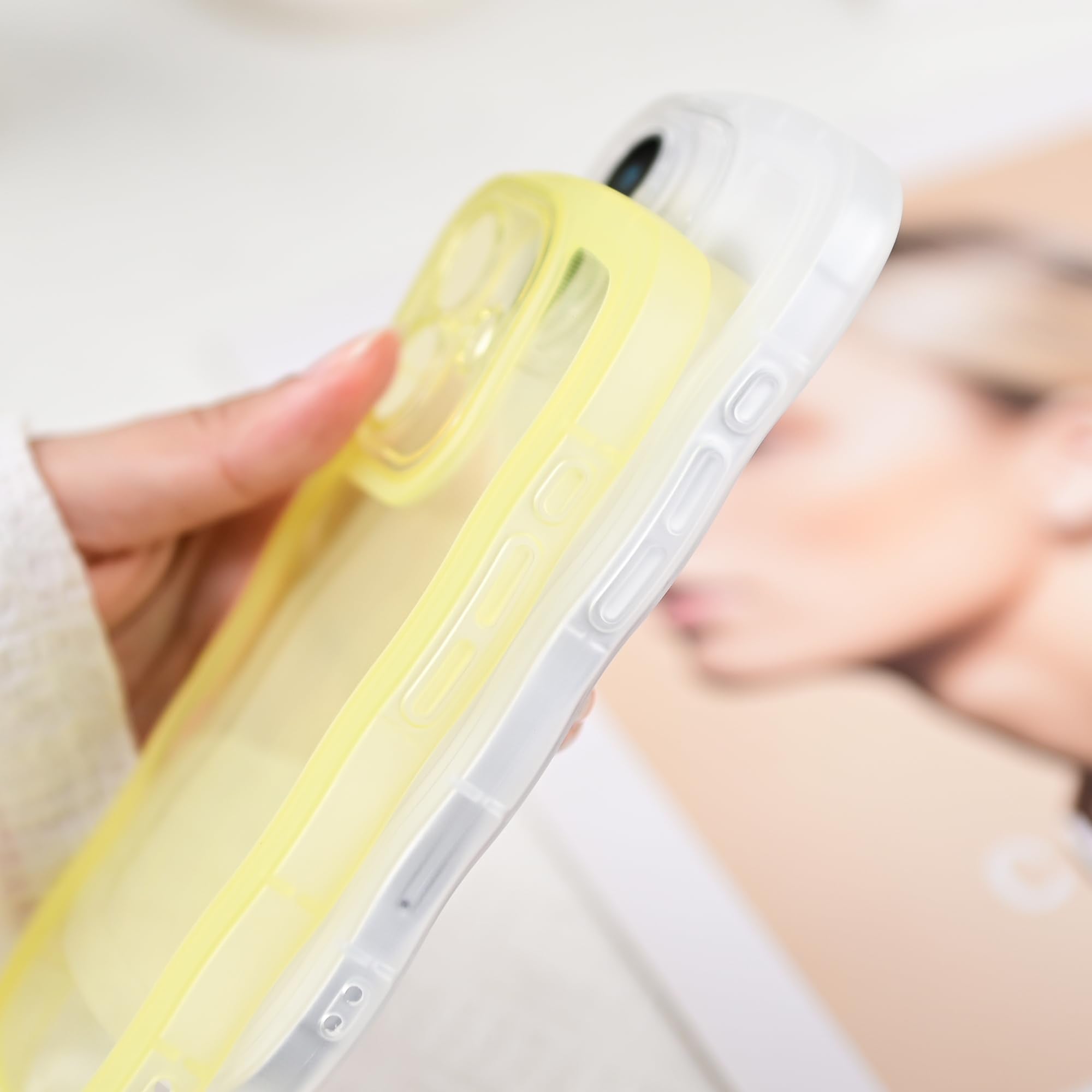 Skylmw Compatible With Iphone 16 Case 6.1'' 2024, Cute Kawaii Curly Wave Frame Shape Soft Silicone Shockproof Protective Phone C