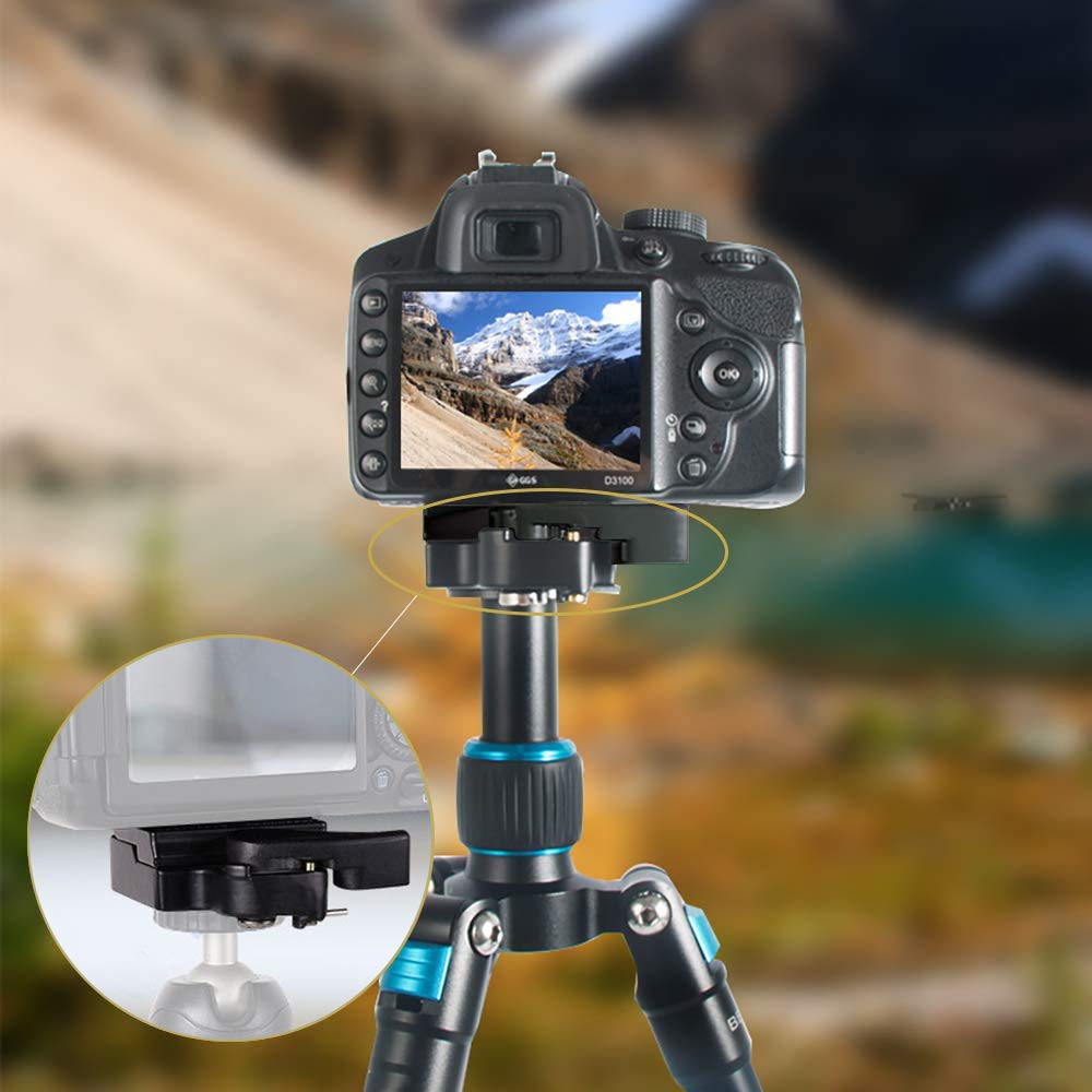 Utebit 323 Rc2 Quick Release Plate, Metal Rapid Adapter With 1/4' And 3/8' Camera Screw Tripod Mount Plate Fit Only For Manfrotto Tripod