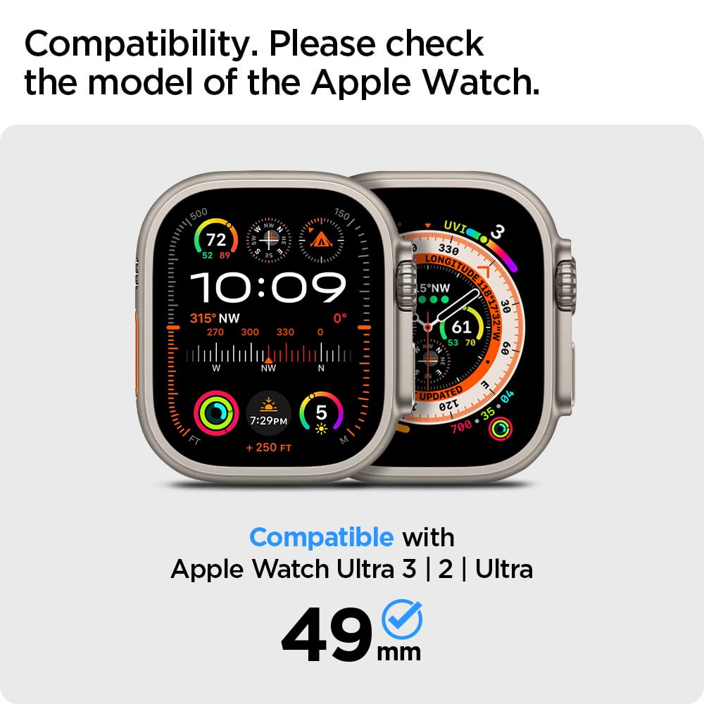 Spigen Thin Fit Designed For Apple Watch Ultra 2Apple Watch Ultra Case, Thin Hard Pc Case For Apple Watch Ultra 49Mm Case   Blac