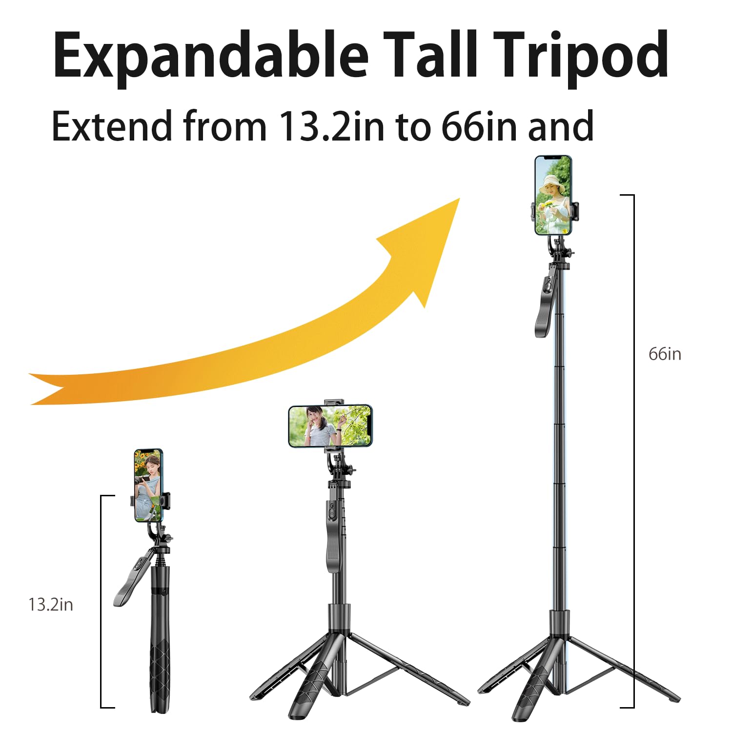 Tripod With 360 Degree Rotatable Phone Holder For Photography, Video Shooting, Live Streaming, Vlog, Youtube Video, Facetime, Sk