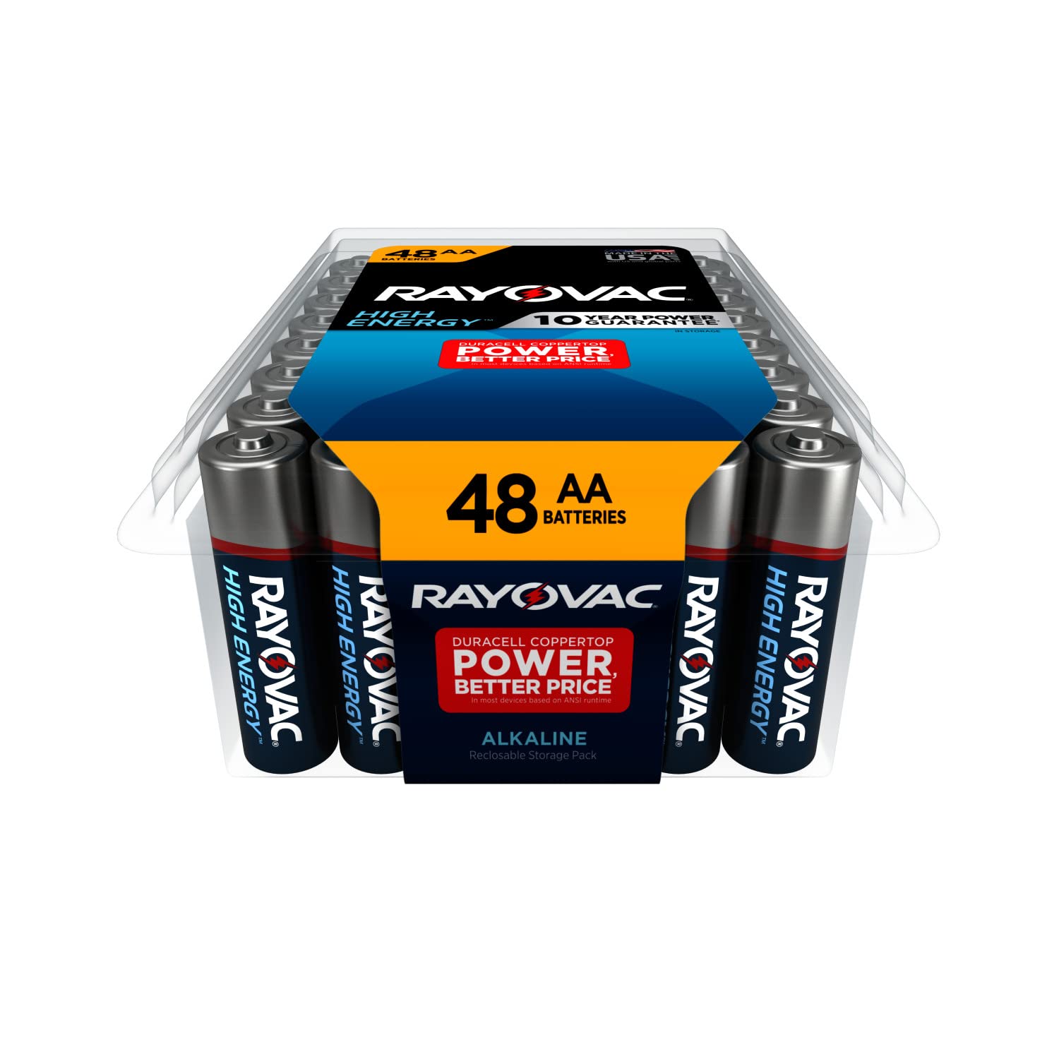 Rayovac Aa Batteries, Double A Battery Alkaline, 48 Count
