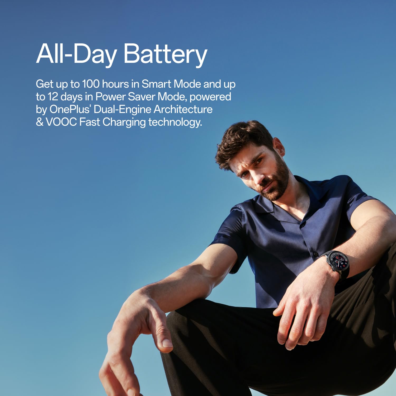 Oneplus Watch 2 Black Steel, 32Gb, 100 Hour Battery, Health & Fitness Tracking, Sapphire Crystal Design, Dual Engine, Wear Os By