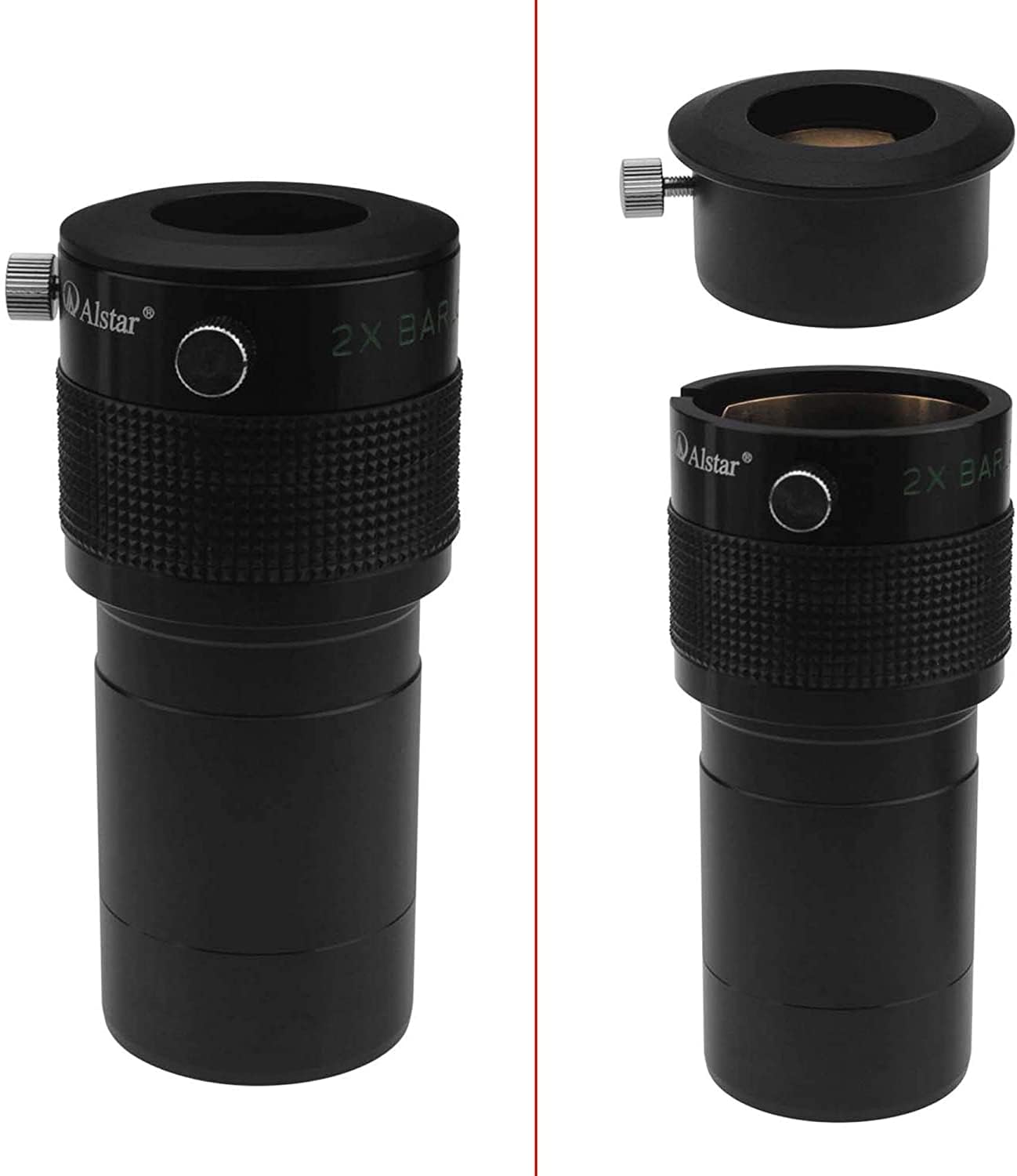 Alstar 2'' Ed 2X Dual Power Telescope Barlow Lens For Telescopes