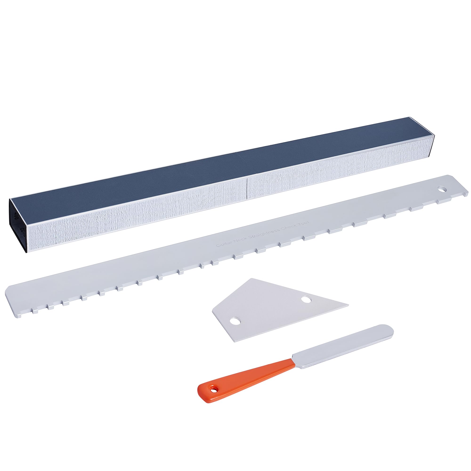 Frautron Guitar Luthier Tool Kit Includes 16 Inch Guitar Fret Leveling Sanding Beam Fret Leveler, Fret Crowning File, Fret Rocke