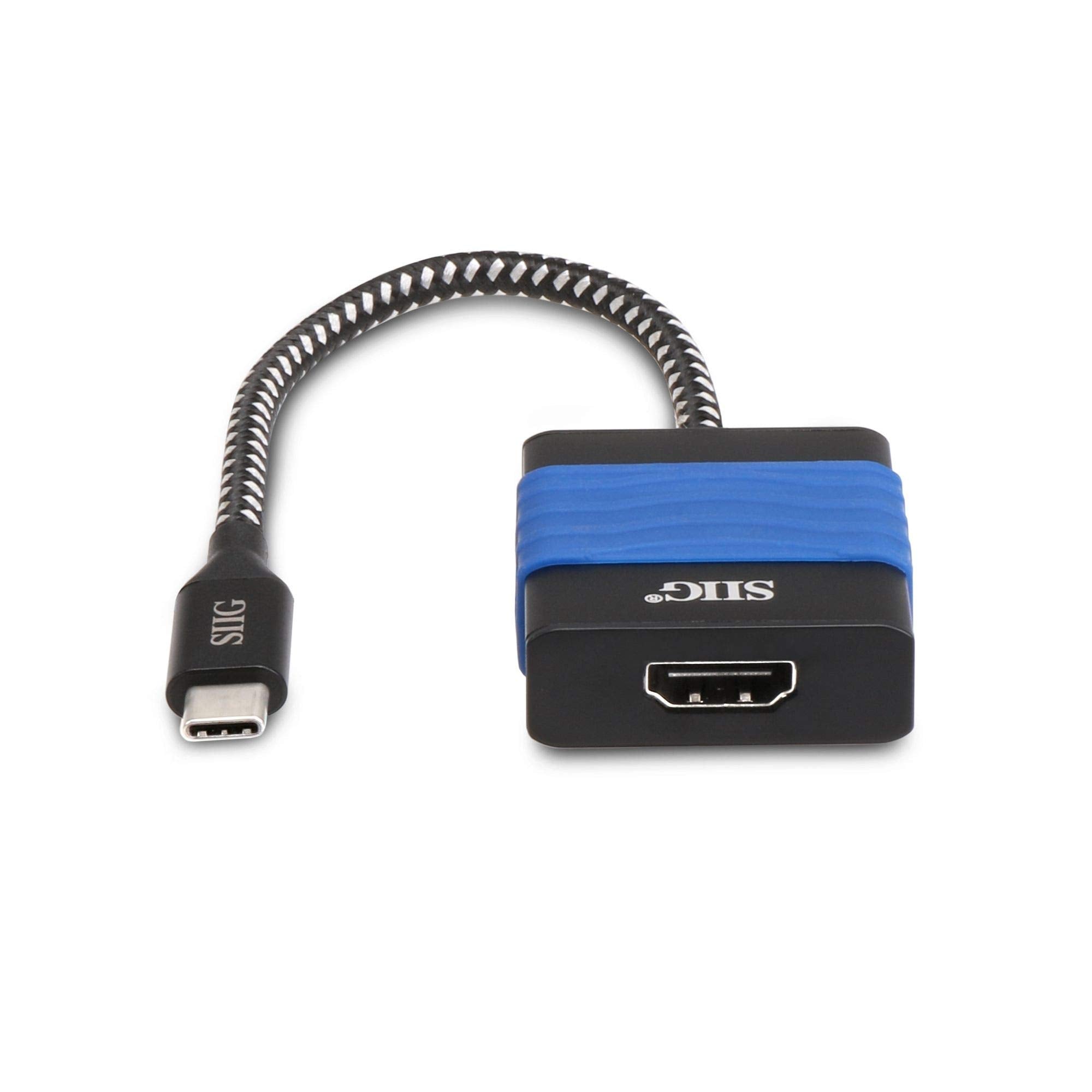 Siig Usb C To Hdmi 4K 60 Hz Adapter Converter, Type C To Hdmi Male To Female For 2015/2016 Macbook, Chromebook Pixel, Dell Xps 1